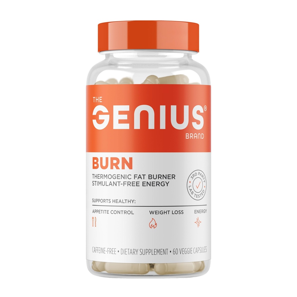 Genius Thermogenic 뚱뚱한 가열기, 60 다이어트 Veggie 알약 - 체중 감소 & 대사 보충교재, 식욕 억제제 & 에너지 부스터 - 카페인 자유로운 Nootropic & 두뇌 부스트 - Ashwagandha & TeaCrine