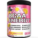 EVL BCAAs 아미노산 분말 - 근육 회복 Lean 성장과 내구시간을 위한 BCAA 에너지 전 운동 분말 - 자연적인 카페인을 가진 포스트 운동 회복 음료 - 분홍색 Lemonade