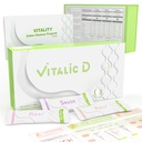 Vitalic D, 3-Day Cleanse Program & Gut Health Support | 식물 기반 Detox Powder Drink for Digestive Reset, Light Feeling & Daily Wellness | Apple 풍미