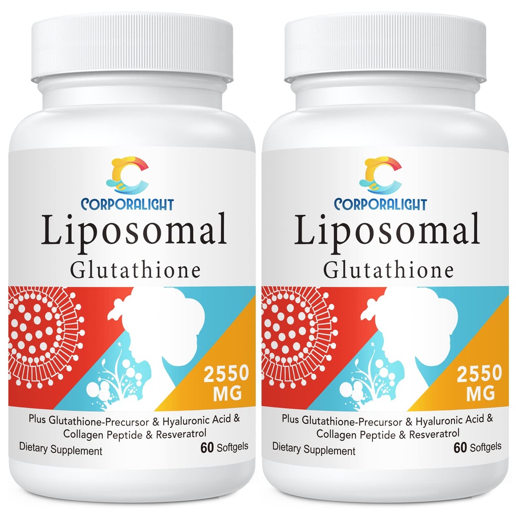Liposomal 글루타티온 Softgels는, 흡수를 강화했습니다 - Liposomal 납품, 활동적인 모양 L 글루타티온, 세포질, 면역 기능 & 간결한 공식, 글루텐 자유로운, 120 Softgels에서 부자재