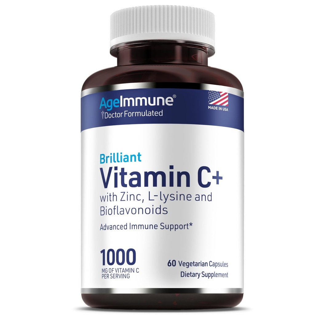 L-Lysine 500mg의 아연 12mg의 Bioflavonoids 300mg를 가진 비타민 C 1000mg 복합물. 의사는 건강한 면역 체계 지원을 위한 마그네슘 스테아르산염 자유로운 보충교재를 공식화했습니다. (1)