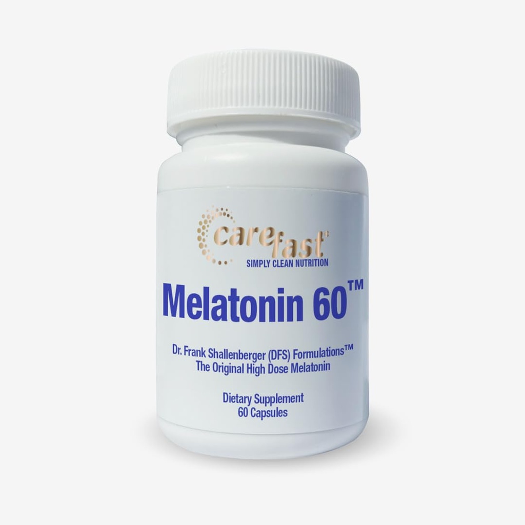 Pure Melatonin 60mg | 60 High-Dose Easy-to-Swallow 캡슐 | 천연 수면 보조 | Non-Habit Forming | Holistic Wellness