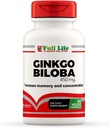 가득 차있는 생활 은행나무 Biloba 캡슐 - 초본 보충교재 - 60의 Veggie 캡슐 450mg.