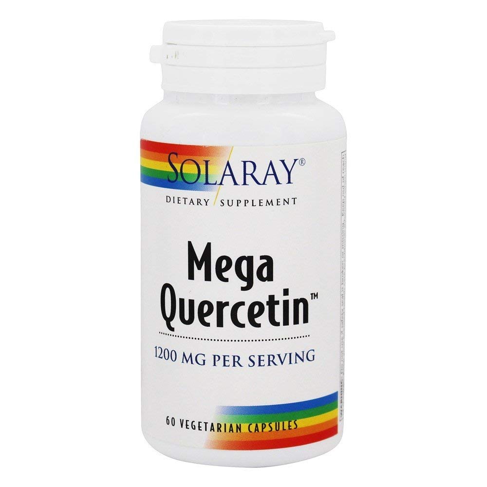 Solaray 메가 Quercetin, 건강한 Sinus & 면역 지원 & AMPK 활성제, Rutin, Hesperidin & Bromelain, 60 VegCaps