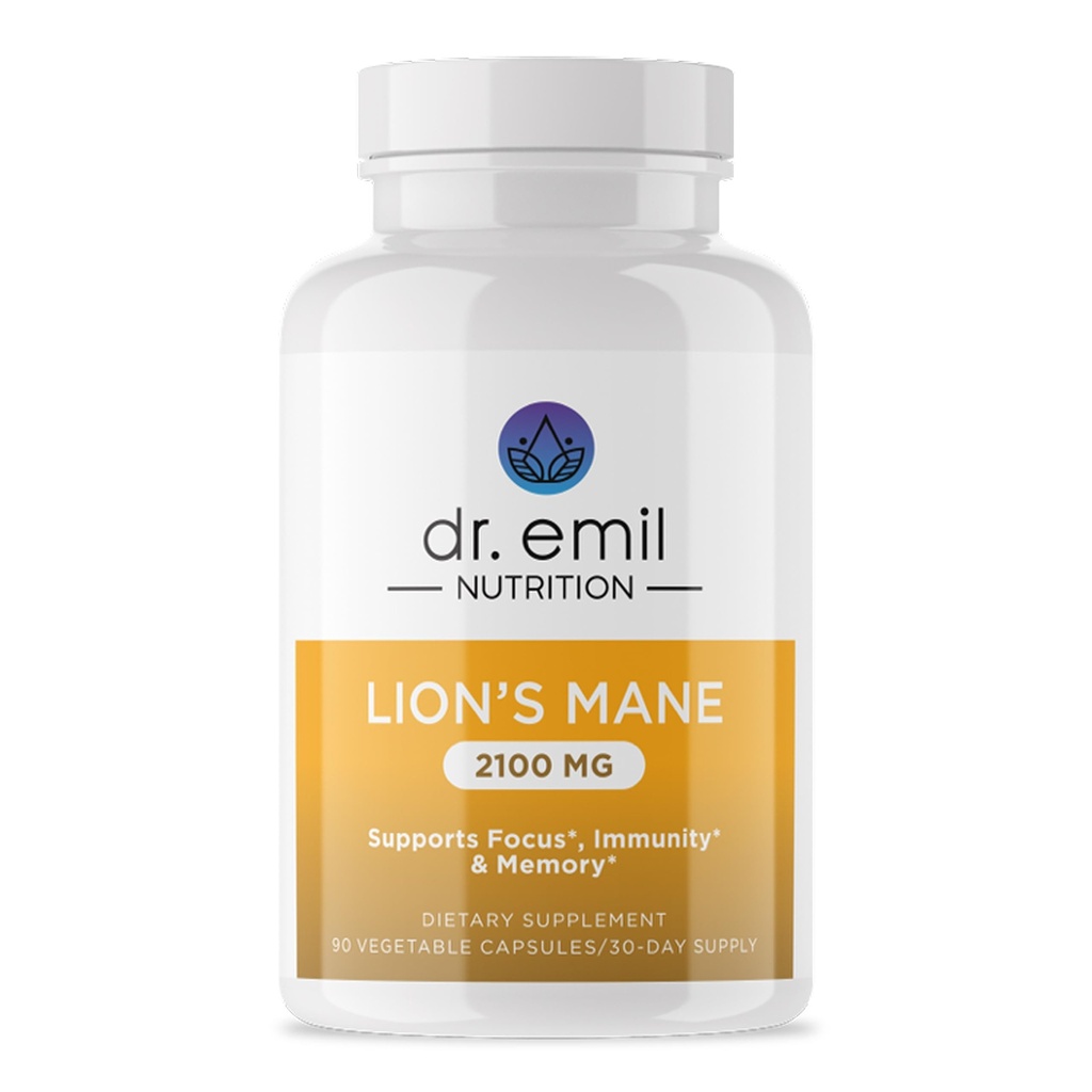 DR. EMIL NUTRITION 2100mg 유기 사자 Mane 보충 캡슐 - 초점, 정신 Clarity & Cognition - 유기 사자 Mane를 가진 Nootropic 사자 Mane 버섯 보충교재