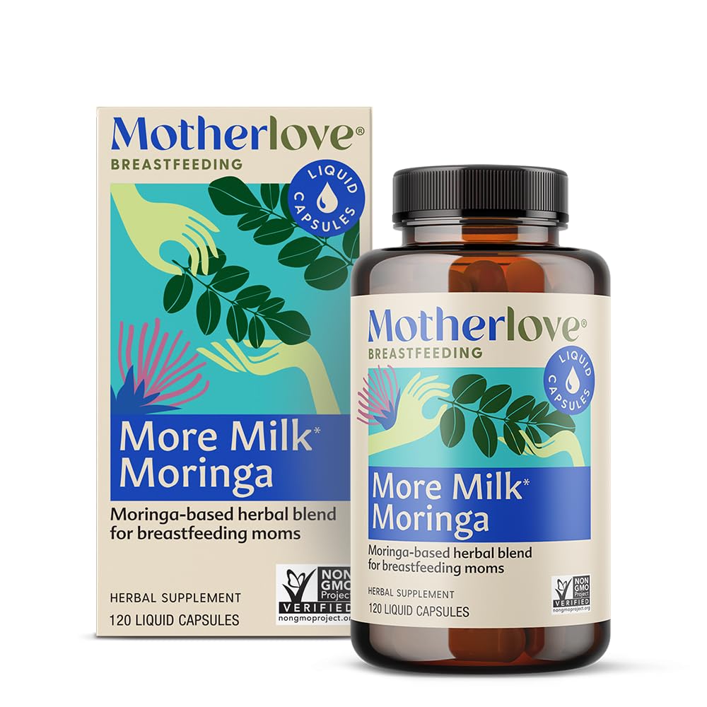 더 많은 우유 Moringa (120 캡슐 값 크기) Moringa 기반 Lactation 보충 지원 Breast 우유 공급-Non-GMO, 유기 허브, Vegan, Kosher