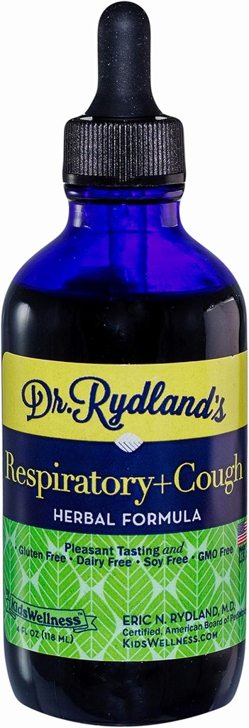 Dr. Rydland's Herbal Supplement | KidsWellness에 의해 생성 | 성인에게 안전하고 효과적인 | 호흡기 및 기침 | Relieves Chronic Cough, Cold and Flu Symptoms | 4 Ounce Bottle