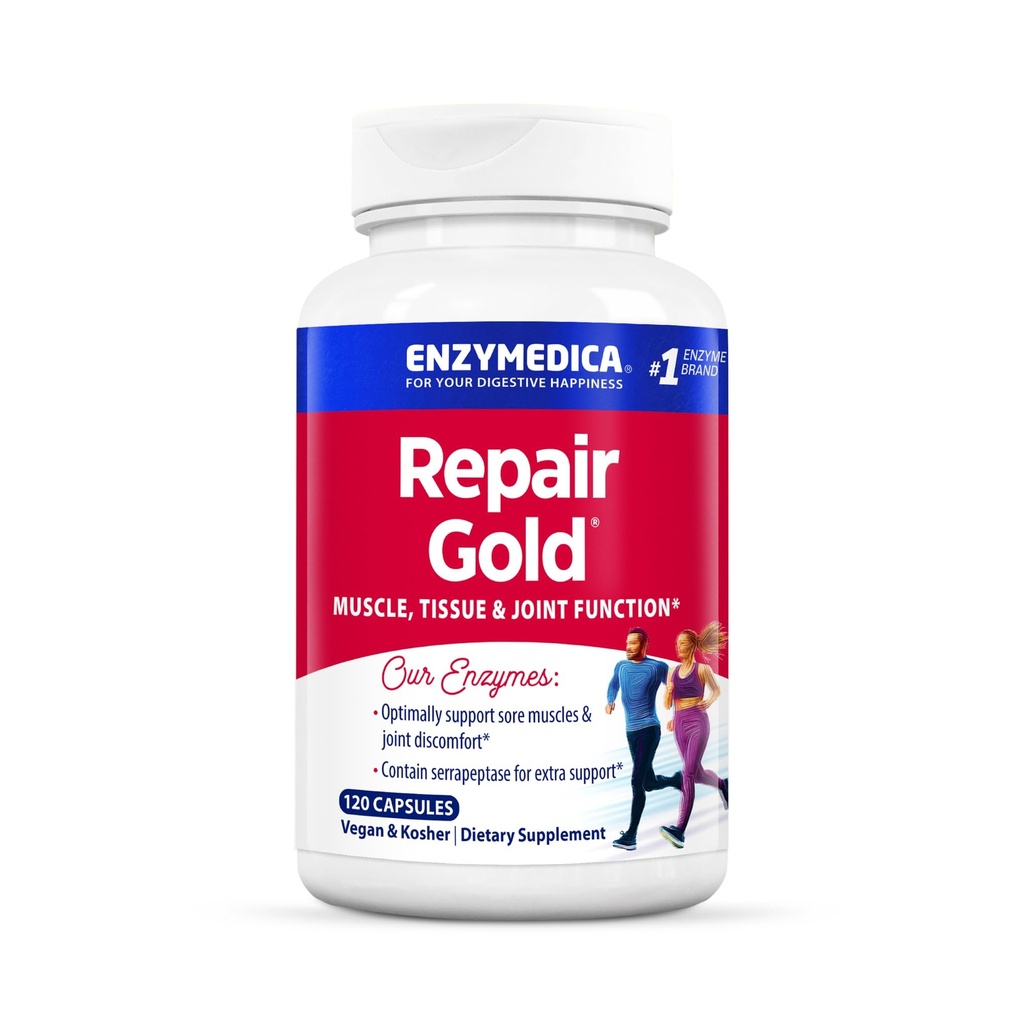 Enzymedica의 수선 금, Proteolytic 효소, Serrapeptase와 합동 지원 보충교재, 120 조사
