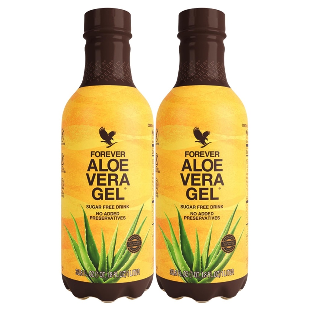영원히 생활 - 영원히 알로에 베라 젤 - 99.7% 순수한 안 잎 알로에 베라 주스 - 보존 - 33.8 fl oz (2의 포장)
