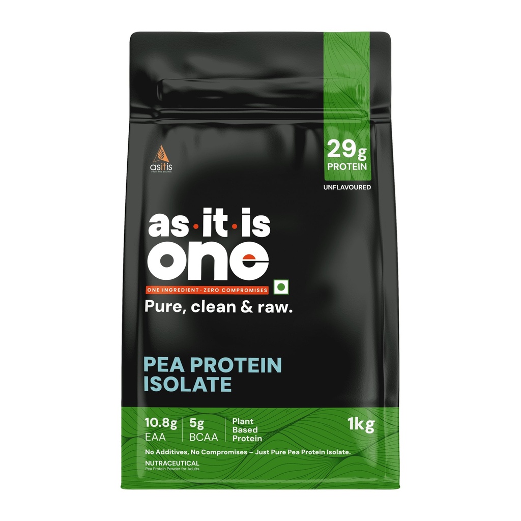 AS-IT-IS Nutrition Pea Protein Isolate | 식사 보충 설계 | Vegan Plant Protein | Digest가 용이하다 - Vegan & Gluten-free 보존제 없음 (1000 Gms/35.2 Oz)