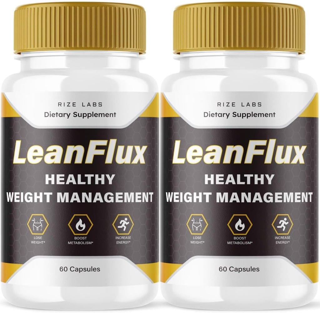 rize labs (2 Pack) LeanFlux - Lean Flux 체중 감량 BAT 레벨을 증가, Leanflux 리뷰 Non-GMO 쉽게 삼키기 보충 알약, Gain Brown Adipose Tissue BurnFat (120 캡슐)