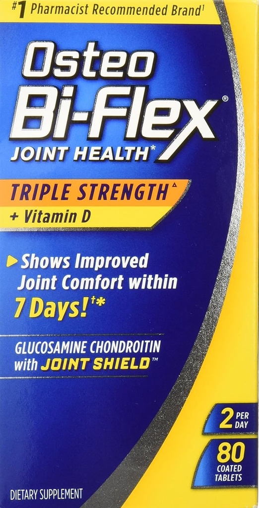 Osteo BiFlex 트리플 강도 Glucosamine Chondroitin 합동 방패 비타민 D, 80 조사