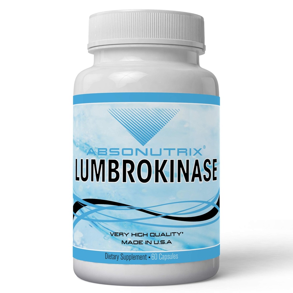 Absonutrix Lumbrokinase 40 mg 60 식물성 캡슐은 미국에서 건강한 심장을 모두 자연적으로 지원합니다