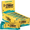 꿀 Stinger Protein Bar, 코코넛 알몬드, 단백질은 운동, 내구시간 및 성능, 홈 & 체육관, 포스트 운동, 상자를위한 스포츠 영양 스낵을 포장