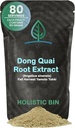 Holistic Bin Dong Quai 뿌리 분말 추출물 - Wild Harvested Angelica Sinensis - 여성 건강 및 차를위한 여성 인삼 허브 - 향상된 흡수를위한 추출 - 일본 성장 - 80 그램