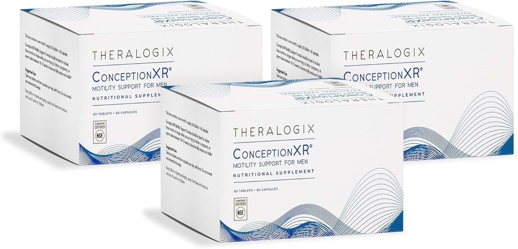 Theralogix ConceptionXR Motility Support Formula - 불임 지원을위한 남성 인식 비타민 - 정자 건강을위한 남성 불임 보충제 * - NSF 인증, 360 카운트 (90 일 공급)