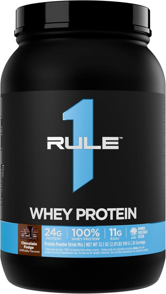 규칙 1 Whey Protein - 24g 자연적인 Occurring EAAs 및 운동 회복 또는 언제든지 사용 (2 파운드 *, 초콜렛 판)을 위한 BCAAs를 가진 All-Whey 근원에서 빠른 행동 단백질