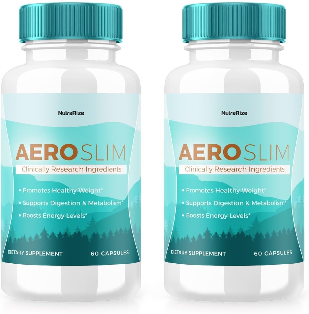 (2 팩) AeroSlim 캡슐 - 고급 체중 건강을위한 AeroSlim 다이어트 보충, Belly 지방, 체중 관리 공식, Aero Slim (120 캡슐) 대상을위한 최대 강도 모든 자연 알약