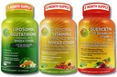 SUPPLEMENTS STUDIO 높은 흡수 산화 방지제 & 면역 지원 번들 – Liposomal 비타민 C 1500mg + 글루타티온 500mg + Bromelain, 아연 및 전체 식품 혼합과 Quercetin – 비 GMO 캡슐