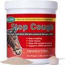 Cough Horse 보조 식품 분말, 안정적인 기침, 호흡 알레르기, 무료 계절 알레르기, COPD, 2.2 파운드, 70 일 공급을 가진 지원 말