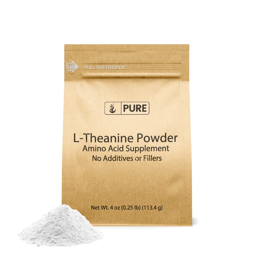 PURE ORIGINAL INGREDIENTS L-Theanine (4 oz) 아미노산 보충교재, 첨가물 없음 또는 충전물