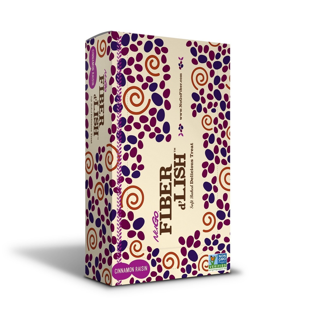 NuGO 섬유 d'Lish Cinnamon Raisin, 12g 높은 섬유, 채식주의자, 150 칼로리, 1.6 Ounce, 16 조사 (1의 포장)