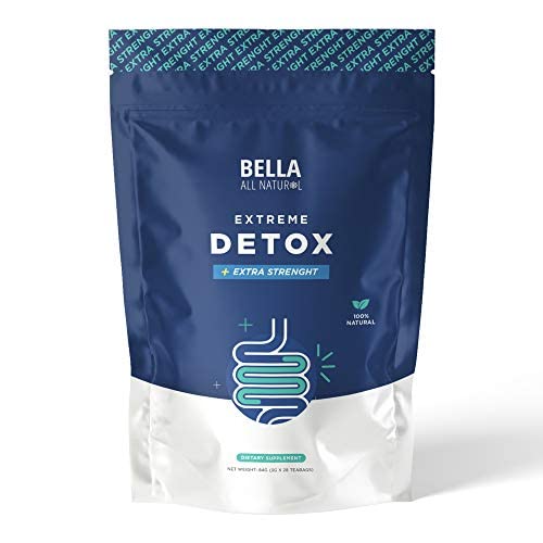 Bella All Natural Extreme Detox Tea - 바디 클렌징, 콜론 클렌저 & Detox, 천연 허브, 3.17 Ounce