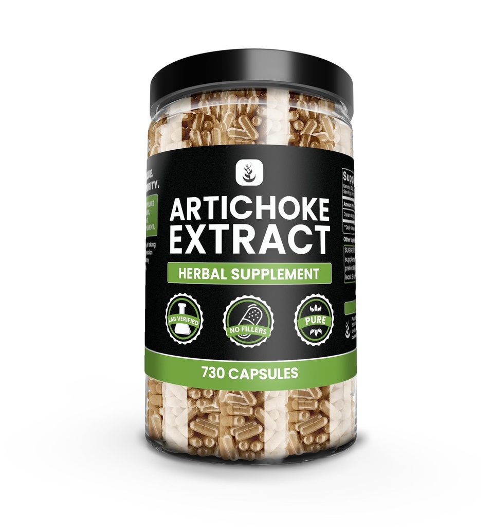 PURE ORIGINAL INGREDIENTS Artichoke 추출 (730 캡슐) 마그네슘 또는 쌀 필러 없음, 항상 순수, 실험실 검증