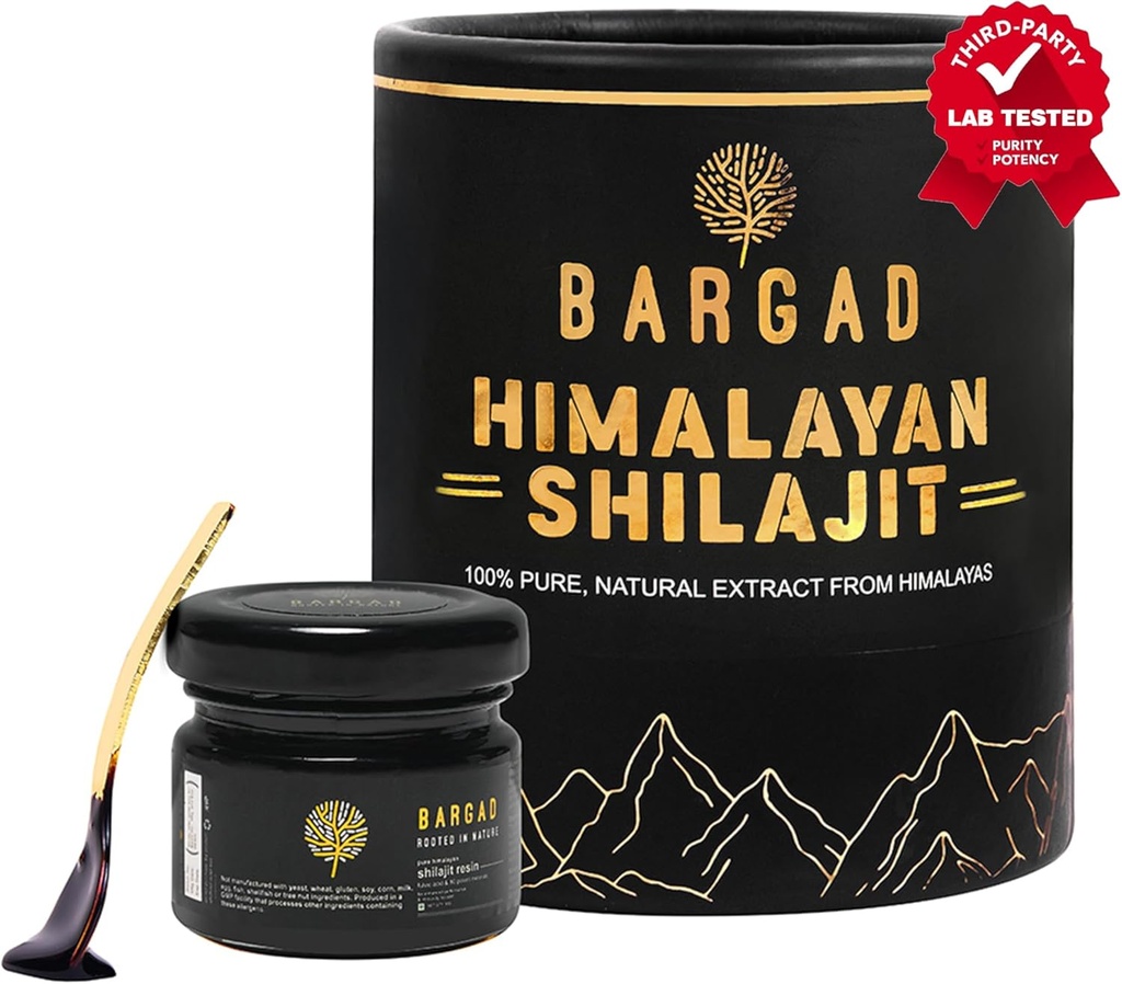 순수한 Himalayan Shilajit 수지 남성 및 여성을위한 높은 효능 | 실험실 테스트 | 골드 등급 100 % 순수 Shilajit Fulvic 산 및 85 + 에너지 부스트 및 면역 지원을위한 미네랄 | 30 Gm