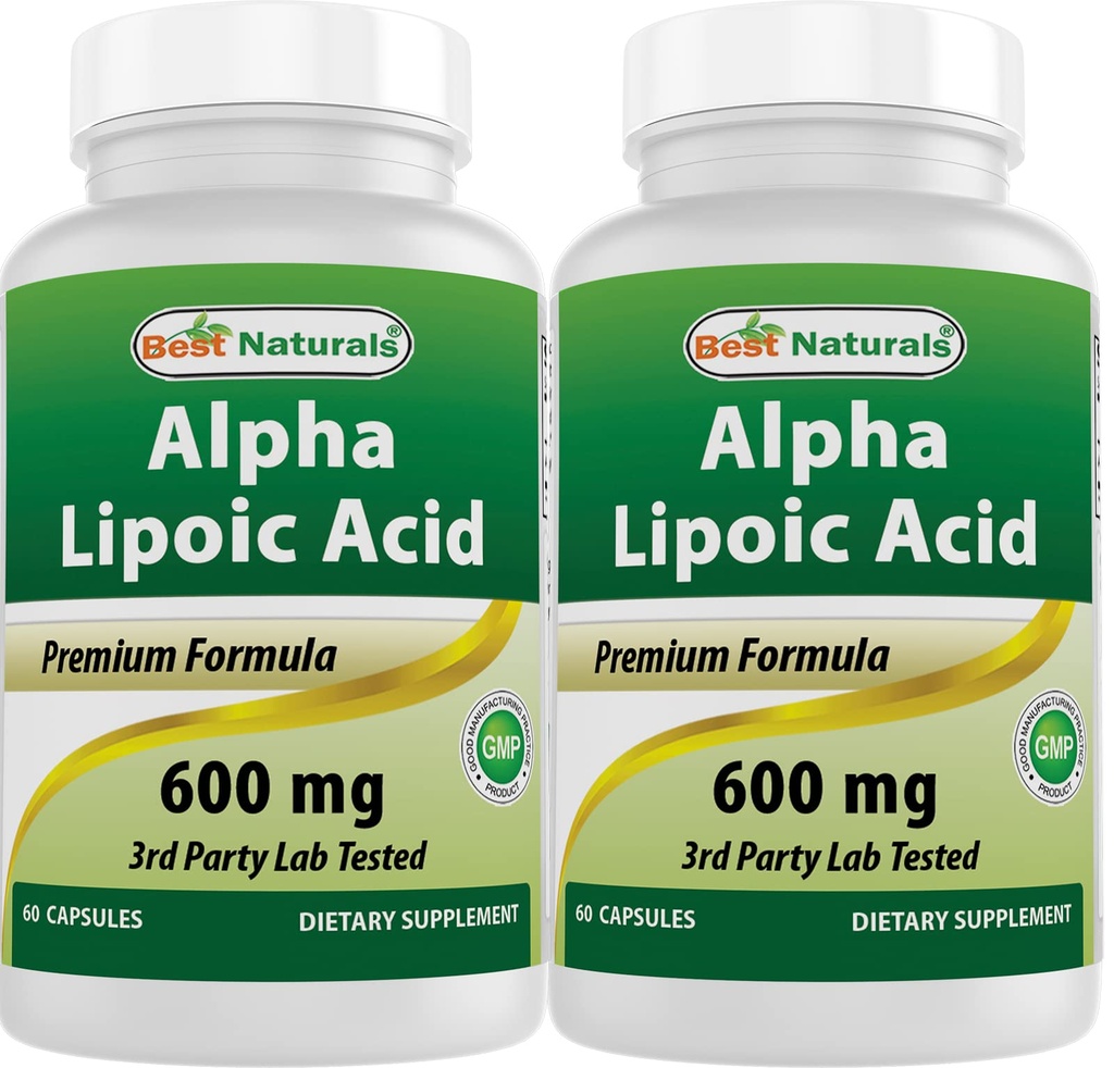제일 자연적인 알파 Lipoic 산 600 mg 60 캡슐 - ALA 강력한 산화 방지제 (60의 조사)