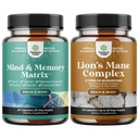 고급 Nootropics 두뇌 지원 보충 메모리 및 초점 비타민 및 고급 라이온의 Mane 버섯 보충 Reishi, Chaga, Maitake 및 메모리 지원 및 초점을위한 Shiitake