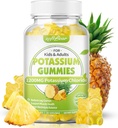 softbear 칼륨 염화물 Gummies 1200mg의 성인 지원을 위한 설탕 자유로운 칼륨 Gummies 다리 Cramps 높은 Potency 칼륨 염화물 보충교재, 파인애플 풍미 60 조사