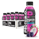 Protein2o Hydration 음료 - 2-in-1 액체 Clear Whey Protein Isolate 및 Electrolyte 음료 - 15g Protein, Vitamin B5, B6 - Post-Workout Recovery - 16.9 Fl Oz - 12 Count Dragon 과일 블랙 베리