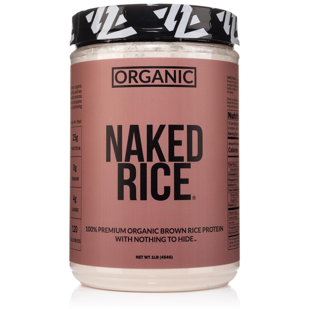 육즙 1Lb - 유기 브라운 쌀 단백질 분말 - Vegan Protein Powder, GMO Free, Gluten Free & Soy Free. Plant-Based Protein, 인공 성분 없음 - 15 서빙