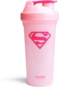 Smartshake 라이트 정의 리그 단백질 셰이커 병 800ml - DC 만화 물병, 누설 BPA 자유로운 체육관 셰이커 및 단백질 분말 (슈퍼걸이)