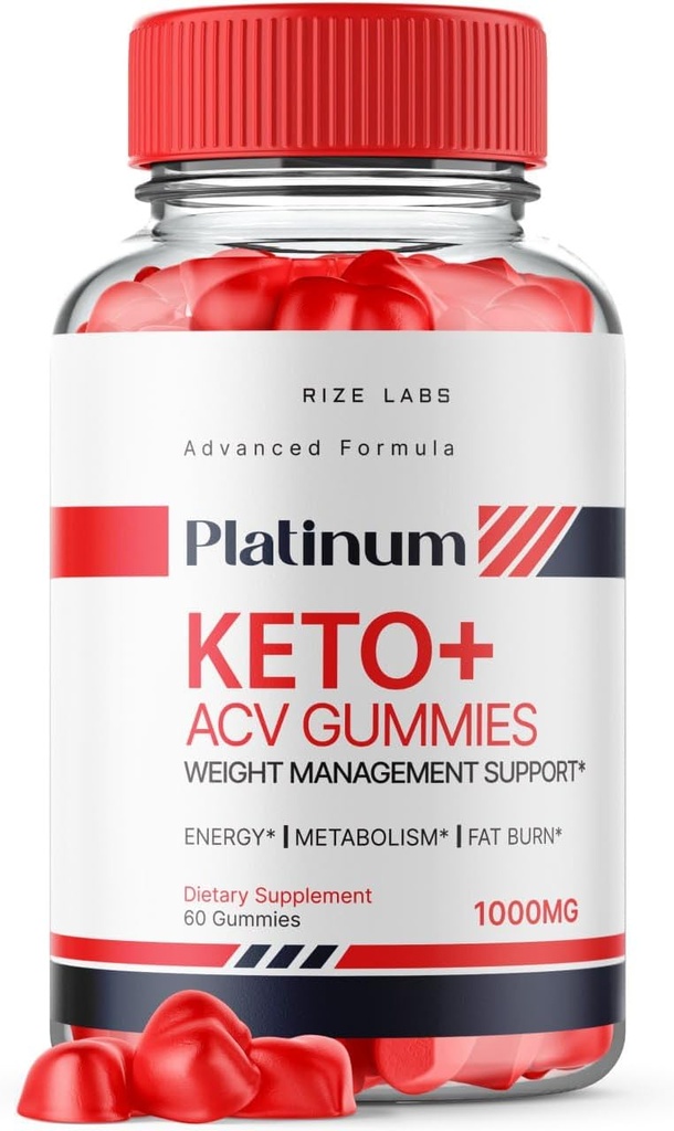 고급 체중 감소를위한 실험실 플래티넘 Keto AVC Gummies를 rize, 최대 힘 Gomitas (60 Gummies)에 대한 보충