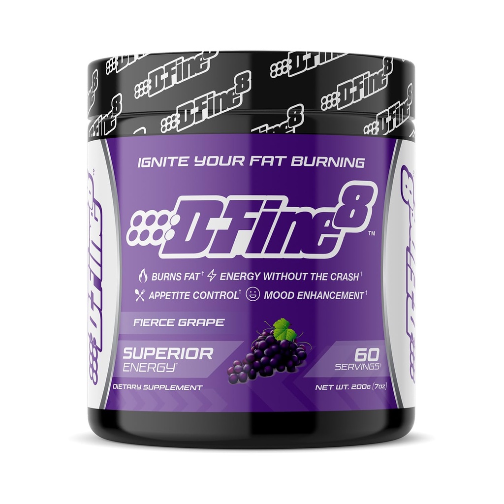 Thermogenic 전 운동 에너지 분말 & Shredding 보충교재, Boost 에너지 계류 & 초점, 설탕 자유로운, 포함합니다 Senactiv, 내구시간, 300mg 카페인, N 아세틸 L 티로신 (Fierce 포도)를