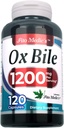 실험실 - Bile 소금, Ox Bile, 봉사 당 1200 mg, 120의 모자 Digestive 효소 보충교재, ox Bile 보충교재.