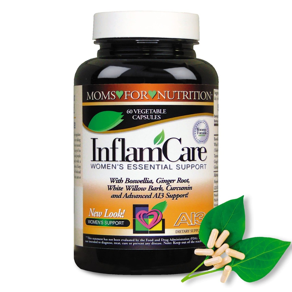 Natural InflamCare 3000MG Essential Synergy Women's by Moms for Nutrition - 글루텐 무료 - 60 개