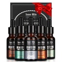 ISNER MILE Beard Oil Kit for Men 컨디셔너: Cedarwood Sandalwood Sage Orange Unscented, Mustaches Soften Moisturizing, 그의 남편을위한 발렌타인 선물, 아빠는 아빠의 생일 선물을 남자 Boyfriend