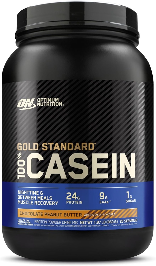 최적의 영양 골드 표준 100 % Micellar Casein Protein Powder, 느린 소화, 도움 당신이 전체 유지, 하룻밤 근육 회복, 초콜릿 땅콩 버터, 1.87 파운드 (패키지 May Vary)