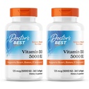 의사의 베스트, (2 팩) 비타민 D3, 125 mcg (5000 IU), 360 Softgels