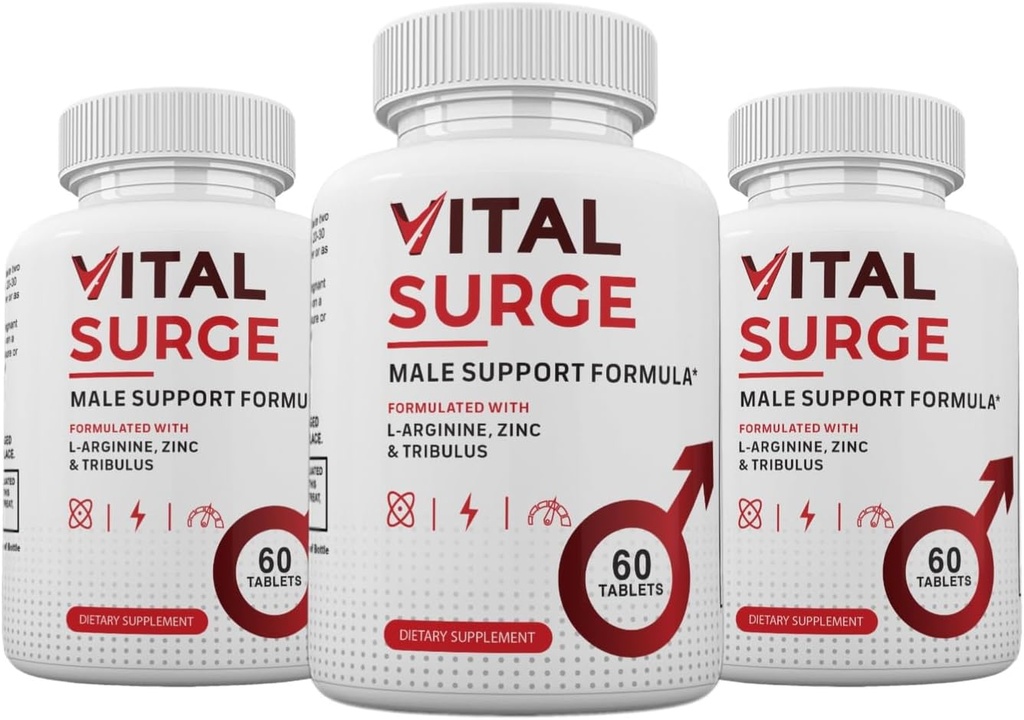 Zonata (3 팩) Vital Surge 알약, Vital Surge 남성 보충교재 진보된 공식, 180 조사