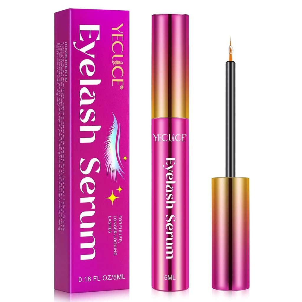 Lash Serum, 5ml Lash Serum for Eyelash Growth, Longer, Fuller, Thicker Lashes, Boost Lash Growth Serum에 대한 프리미엄 속눈썹 성장 세럼 : Mesmerizing Lashes에 대한 자연의 힘을 발휘합니다.
