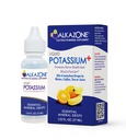 ALKAZONE Liquid Potassium+ | 액체 보충제는 더 빠른 흡수율을 가지고 있습니다 | 농축 | 칼륨을 복용하는 가장 쉬운 방법 | 맛없는 맛 | 1.25 Oz, Clear, Pack of 1