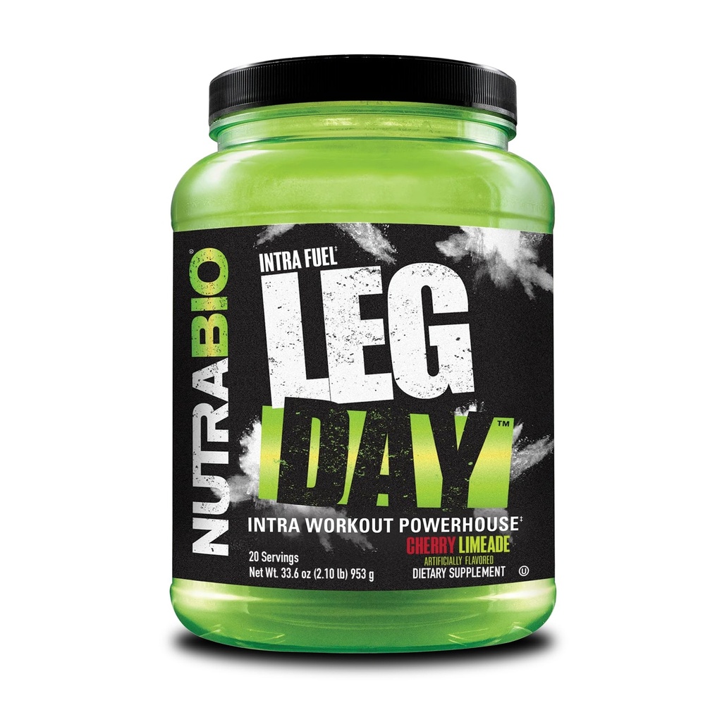 NutraBio 다리 데이 인트라 운동 분말 – 클러스터 Dextrin & Electrolytes와 고급 캐비 보충 – EAAs / BCAAs와 Carb 분말 – 성능을위한 Cyclic Dextrin – Cherry Lime, 20 서빙