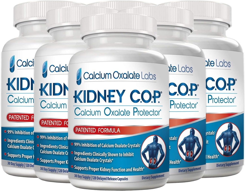 KIDNEY C.O.P. 칼슘 Oxalate 보호자 120의 캡슐, 칼슘 Oxalate 결정, 도움 돌, Chanca Piedra 돌 차단기 보충교재, 6 팩 보다는 더 강한 돌의 재발을 멈추십시오