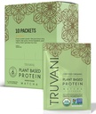 Truvani Vegan Pea Protein Powder | 매사추세츠 | 20g 유기농 플랜트별 단백질 | 싱글 서빙 여행용 소포 | 10 인분 | Keto | Gluten & Dairy Free | Low Carb | 추가 설탕 없음