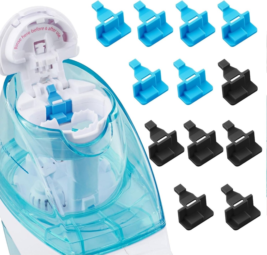 실리콘 소금물 깍지 보충 부속품 Navage Nasal 배려 Nasal 관개 체계와 호환이 되는 - 쉬운 가동 (6 검정 + 6 파랑), nomal를 위한 소금물 깍지 저장