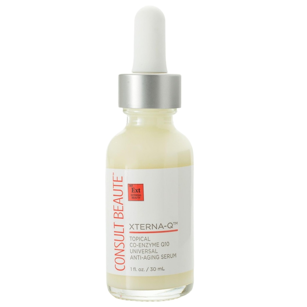 얼굴과 목을 위한 Beaute XTERNA-Q COEnzyme Q10 노화 방지 혈청, 부드럽게 하는 CoQ10 펩티드, Bergamot 과일 기름, 산화 방지제 피부 관리 1 Fl. Oz.